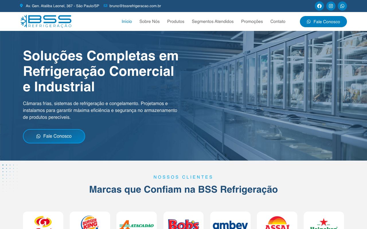Desktop version of BSS Refrigeração